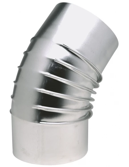 Coude 45° alu plisse d125