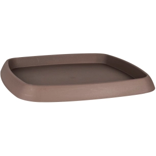 soucoupe taupe 17,5x17,5x1,5cm