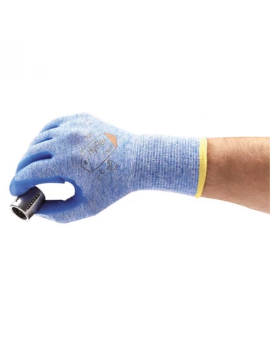 12 gant hyflex 11-920 grip end. nitrile s/supp. nylon bleu lg 220-270 t8