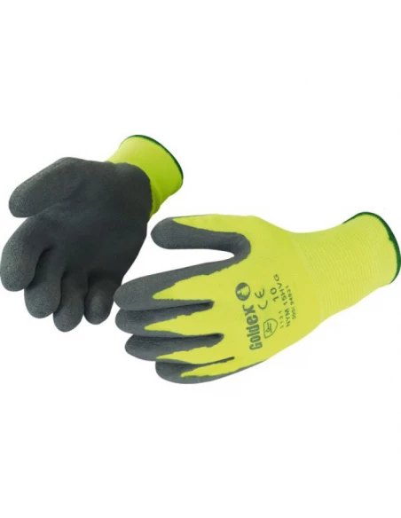 gant latex gris/jaune fluo t10