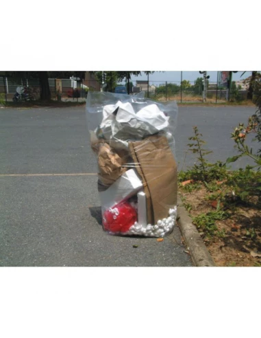 sac poubelle transparent 110 lplan vigipirate - carton de 200 sacs