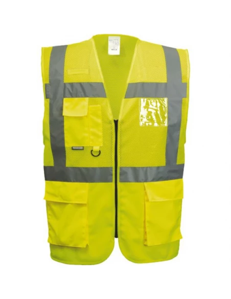 Gilet exécutive maille Madrid couleur : Jaune taille XXL - PORTWEST