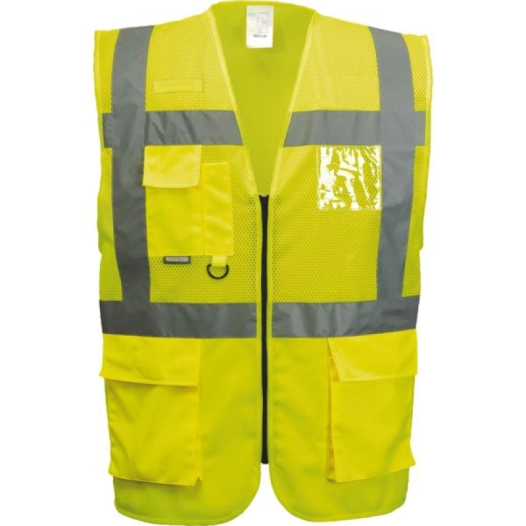 Gilet exécutive maille Madrid couleur : Jaune taille M - PORTWEST