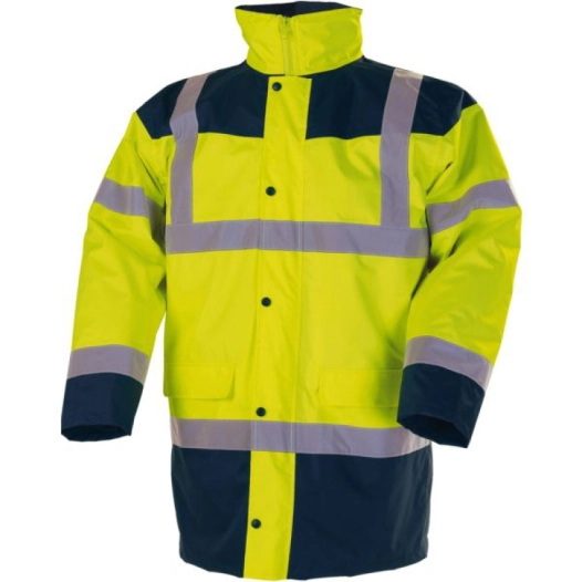 parka haute visibilite 4 en 1 piana orange bleu parka + gilet taille l