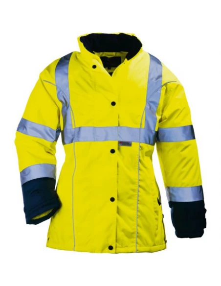 parka airport femme oxford double polaire jaune marine taille l 14568-ja-l