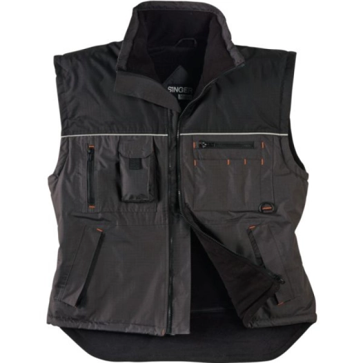 gilet ripstop gaspar noir/grisanthracite t01 19583-nogra-1
