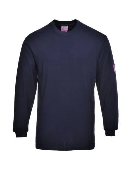 T-Shirt manches longues Flamme résistant et antistatique couleur : Marine taille S - PORTWEST