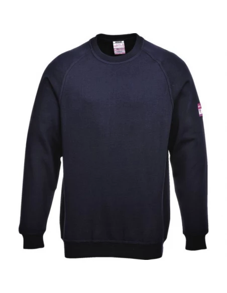 Sweatshirt manches longues retardateur de flamme & Antistatique couleur : Marine taille L - PORTWEST