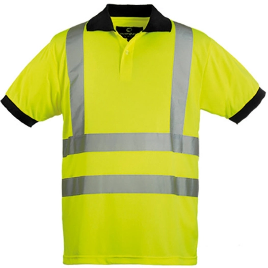 tee shirt yard col v hivi jaune fluo l 19876-ja-l