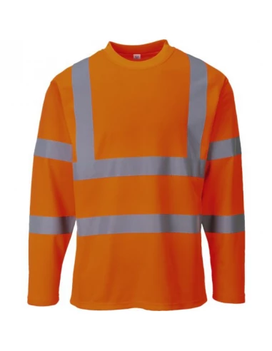 T-Shirt Hi-Vis manches longues couleur : Orange taille XL - PORTWEST