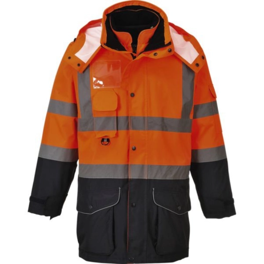 Parka Haute-Visibilité 7-en-1 Traffic Contrast couleur : Orange/Marine taille 4XL - PORTWEST