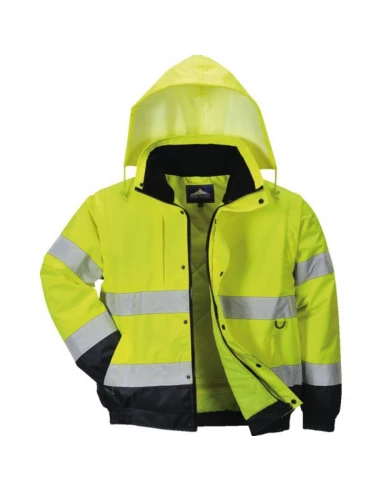 Blouson 2-en-1 HiVis couleur : Jaune taille XXL - PORTWEST