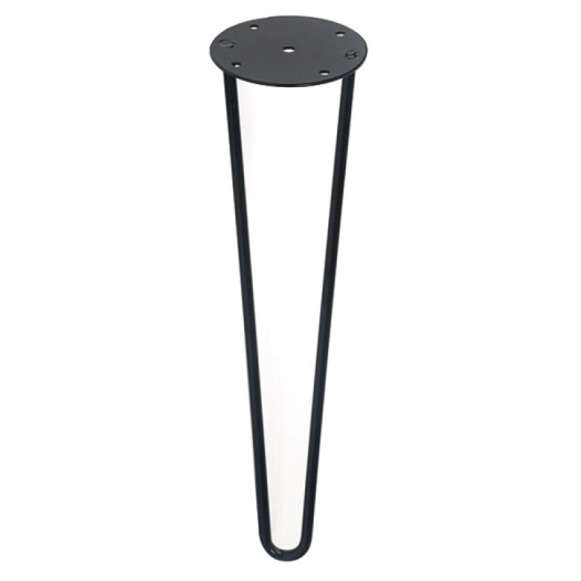 Pied acier en epingle 2 tiges diam 8 h400 mm noir