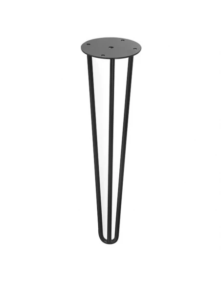 Pied acier en epingle 3 tiges diam 8 h400 mm noir