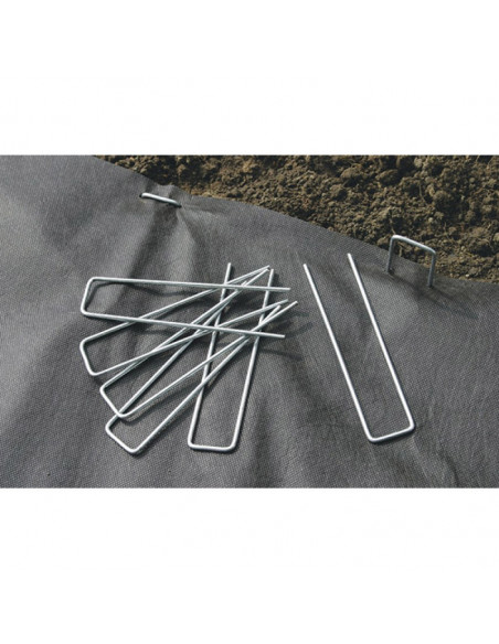 Agrafes Fixsol Métal Fixation robuste pour toile de paillage - Nortene