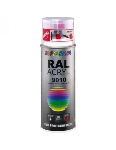 peinture acryl duplicolor ral 400ml blanc trafic