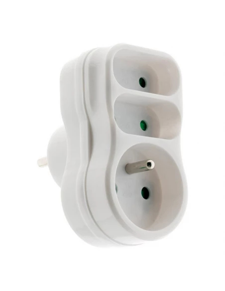 Triplite 1x16a + 2x 6a Façade - Blanc - Zenitech