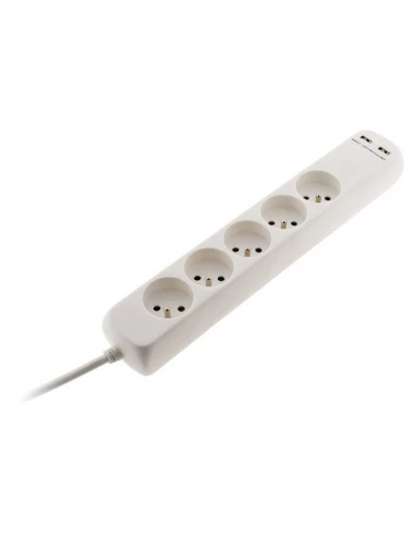 bloc 5 prises 16a+2 usb inter a voyant 1ml blc