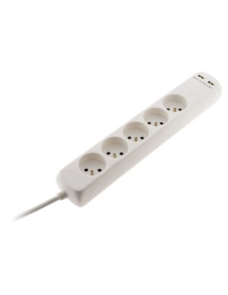 bloc 5 prises 16a+2 usb inter a voyant 1ml blc
