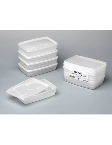 Lot filme 5 boites a micro ondes 0,5 l naturel blanc ref 1402 na/bl