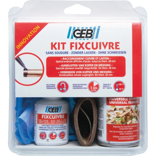 kit fixcuivre pour raccordement cuivre de 20 mL - GEB