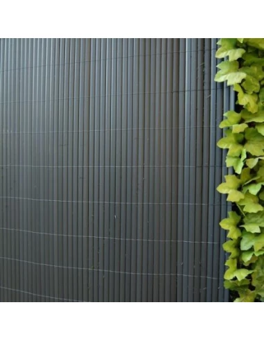 canisse plastic 'ovale double face anthracite 1 m x 3 m