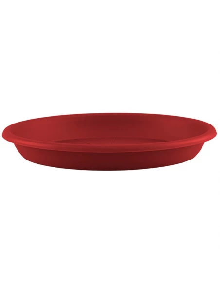 soucoupe ronde 18cm rouge fonce