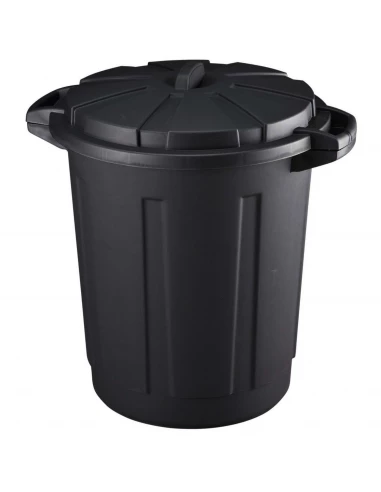 Poubelle Communautaire Noire 80 Litres Avec Couvercle Mondex