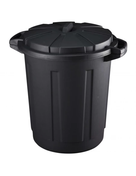 Poubelle Communautaire Noire 80 Litres Avec Couvercle Mondex