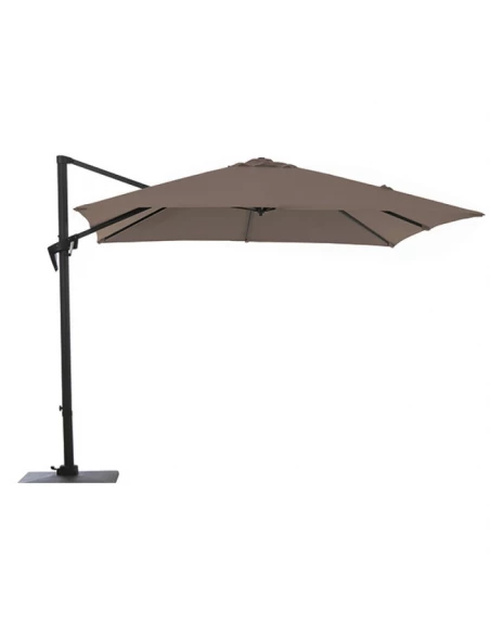 Parasol deporté 3x3m roma -grey/taupe