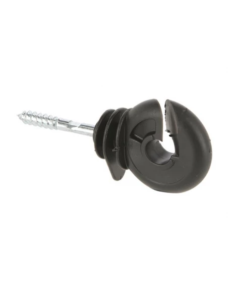 isolateur à vis avec crochet noir (25 pièce)