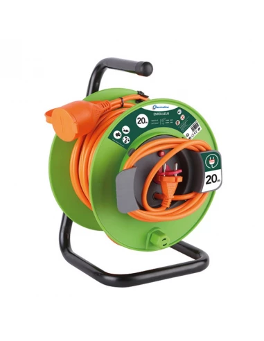 Enrouleur jardin - Longueur 20 m de câble H05 VVF 2 X 1.5 mm²