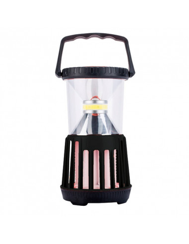 lanterne camping anti-insectes abs noir h 22 cm diam. 11,8 cm