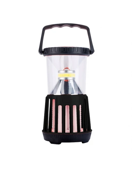 lanterne camping anti-insectes abs noir h 22 cm diam. 11,8 cm