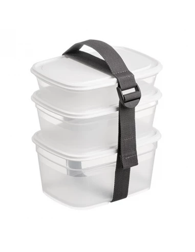 boites alimentaires carrees (lot 3) blanc+strap ref.790505