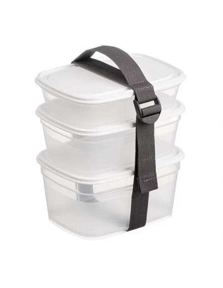 boites alimentaires carrees (lot 3) blanc+strap ref.790505