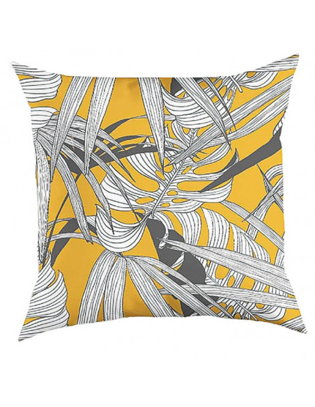 coussin 40x40 cm exotique safran dehoussable