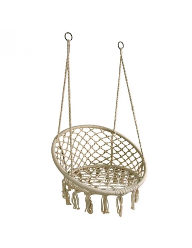fauteuil suspendu en coton tresse