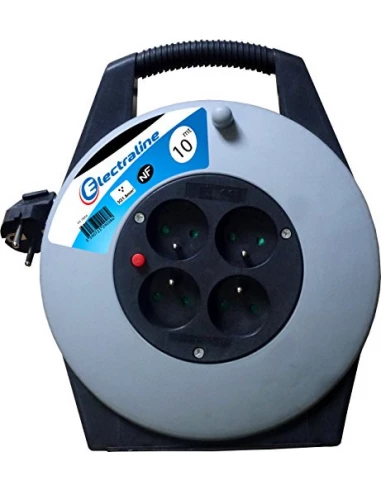 Enrouleur rallonge électrique ho5 vv-f 3g1,5mm - 10 mêtres - ELECTRALINE