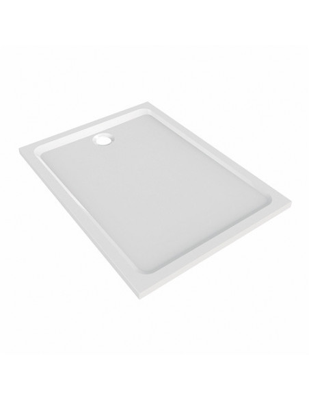 Receveur Melua extra-plat rectangulaire à poser ou à encastrer 140x90 blanc - Geberit