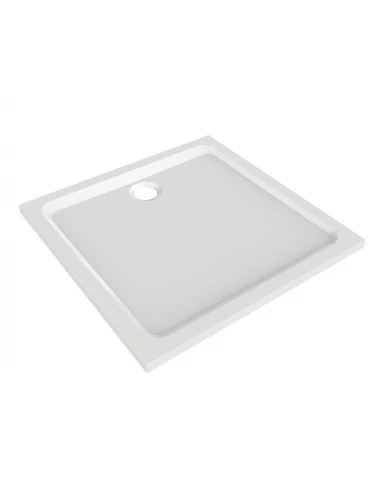 Receveur Melua extra-plat carré à poser ou à encastrer 90x90 blanc - Geberit