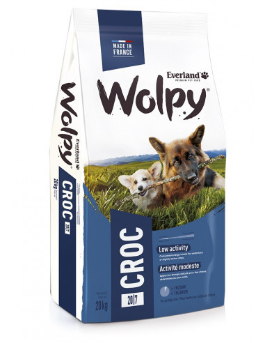 Croquettes Wolpy Croc 20kg Alimentation complète pour chiens adultes - everland