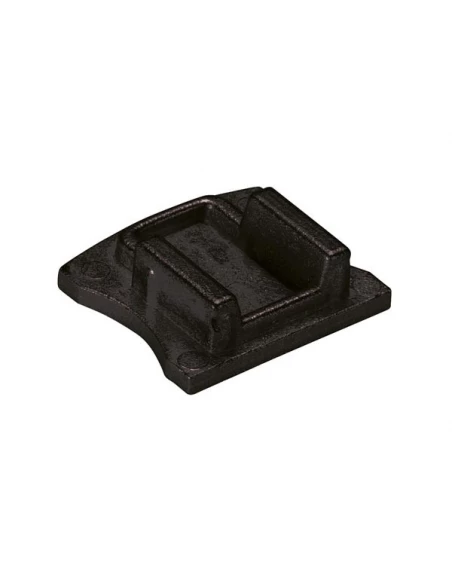 capuchon en aluminium pour ruban led sl15 - sans trou de câble - noir