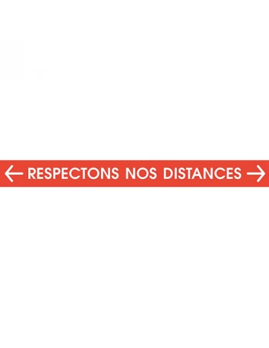 10 adhesifs sol forme rectangulaire 130 x 10 cm respectons nos distances
