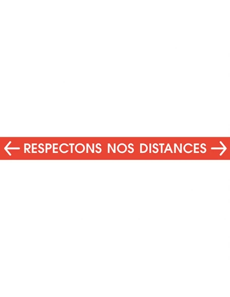 10 adhesifs sol forme rectangulaire 130 x 10 cm respectons nos distances