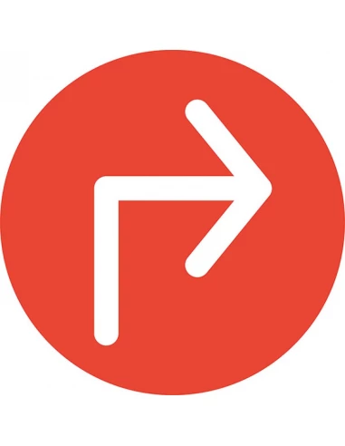 10 adhesifs sol forme ronde fleches directionnelles - diametre 25cm