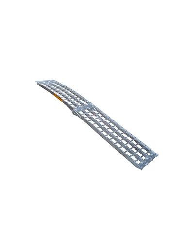 Rampe courbée pliable en alu L 244 cm l: 43 cm, L pliée 126 cm, profil antidérapant d'une capacité m