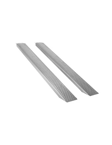 Jeu de 2 rampes droites aluminium L: 200cm l: 26 cm, profil antidérapant d'une capacité maximum de 1
