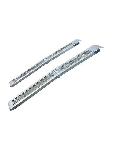 Jeu de 2 rampes droites et pliables en acier L: 193cm l: 25cm, profil antidérapant d'une capacité ma