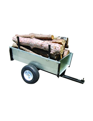 Remorque avec benne basculante en acier galvanisé avec châssis renforcé*charge maximale de 450kg